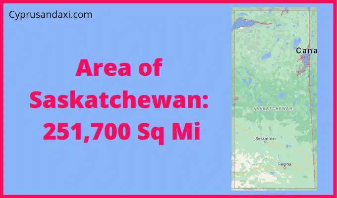 Area of Saskatchewan compared to Texas
