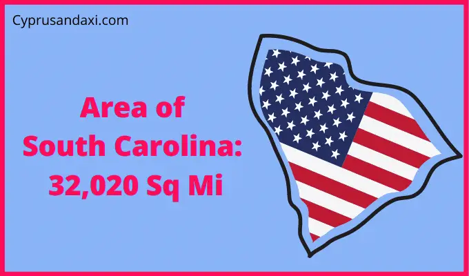 Area of South Carolina compared to Texas