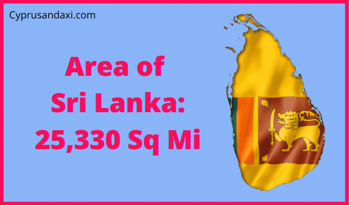 Area of Sri Lanka compared to Texas