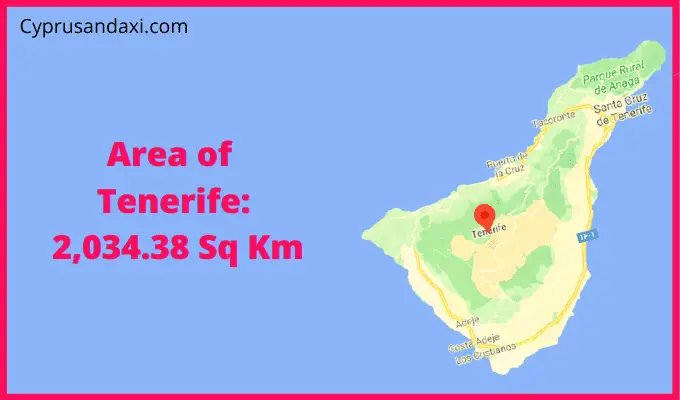 Area of Tenerife compared to Venezuela