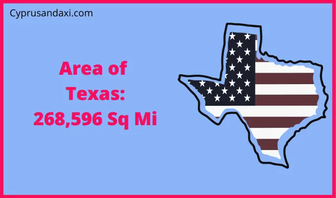 Area of Texas compared to Louisiana