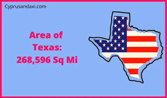 Area of Texas compared to Oklahoma