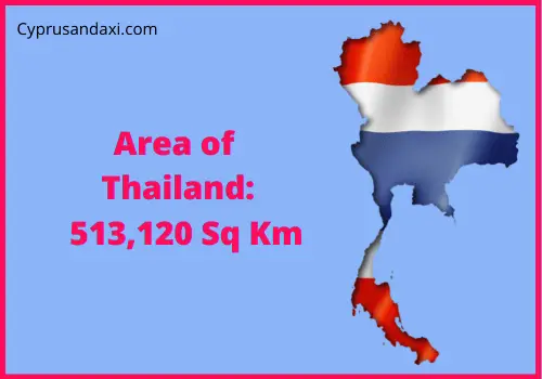 Area of Thailand compared to Corfu