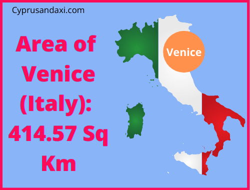 Area of Venice compared to Corfu