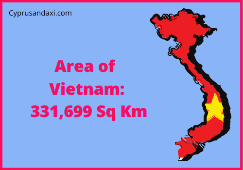 Area of Vietnam compared to Corfu