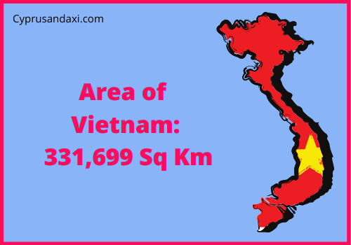 Area of Vietnam compared to Crete