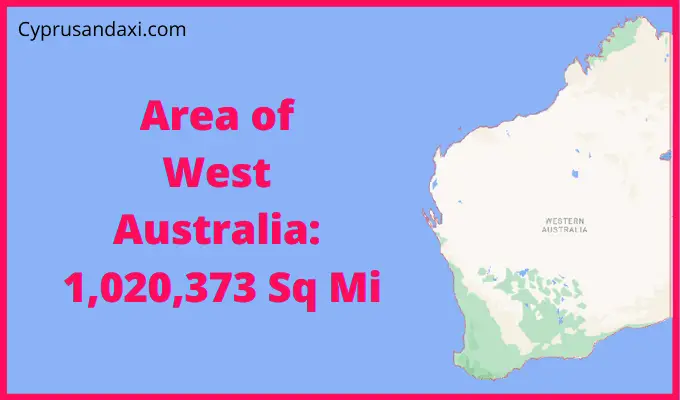 Area of Western Australia compared to Texas