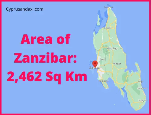 Area of Zanzibar compared to Sardinia