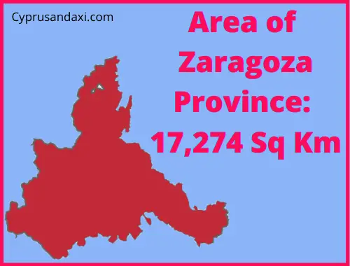 Area of Zaragoza Province compared to Tenerife
