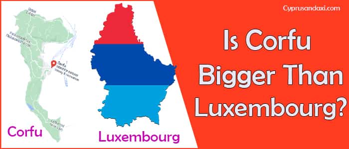 Is Corfu bigger than Luxembourg