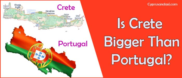 Is Crete bigger than Portugal