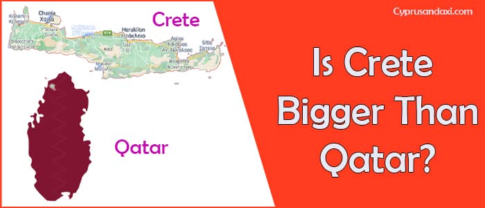 Is Crete bigger than Qatar