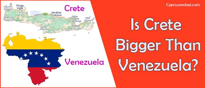 Is Crete bigger than Venezuela