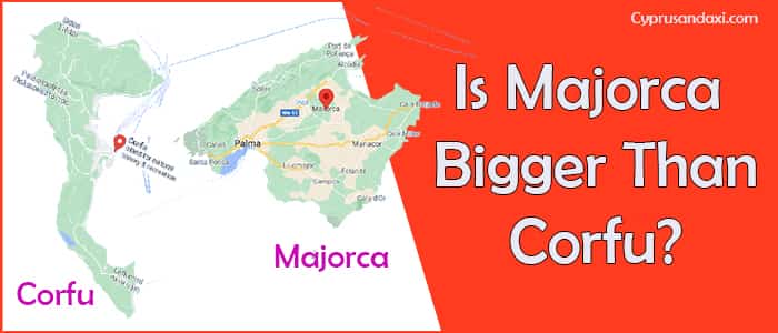 Is Majorca bigger than Corfu
