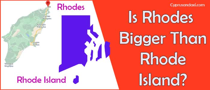 Is Rhodes bigger than Rhode Island