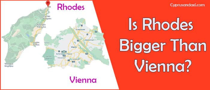 Is Rhodes bigger than Vienna