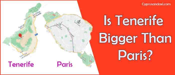 Is Tenerife bigger than Paris