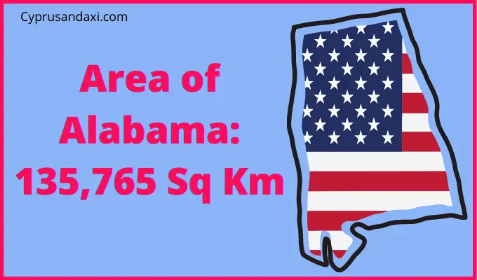 Area of Alabama compared to the UK