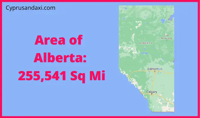 Area of Alberta compared to the UK