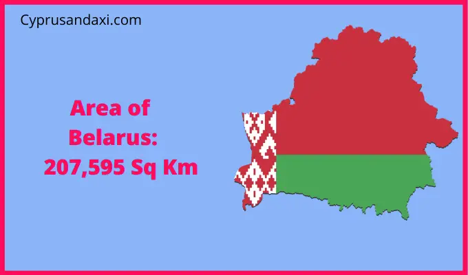 Area of Belarus compared to Malta