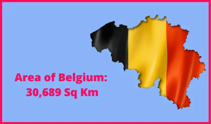 Area of Belgium compared to Canada