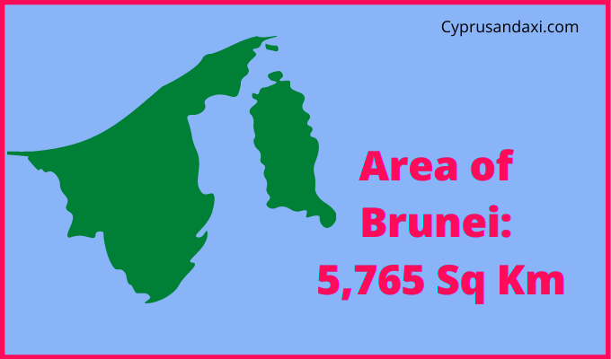 Area of Brunei compared to Australia
