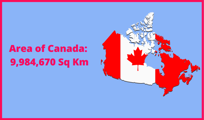 Area of Canada compared to California