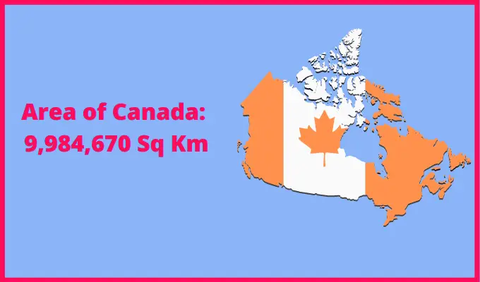 Area of Canada compared to Dublin