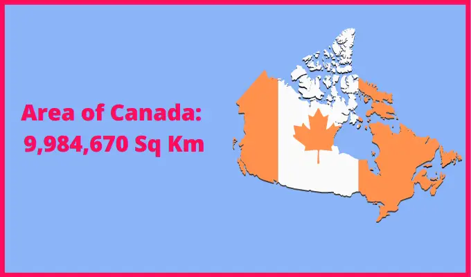 Area of Canada compared to Greece