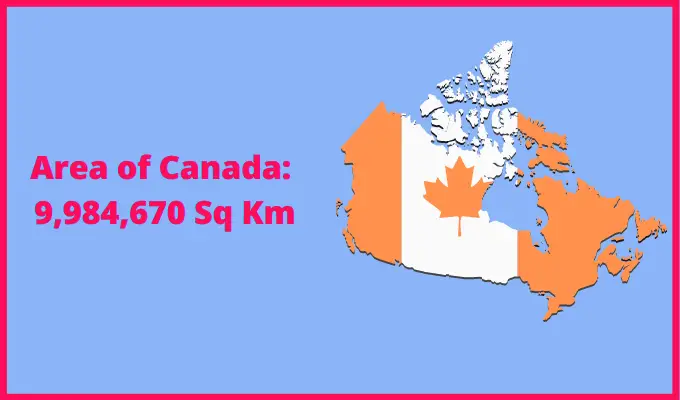 Area of Canada compared to Ireland