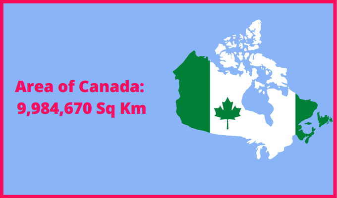 Area of Canada compared to Lebanon