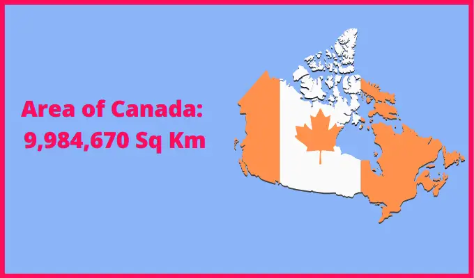 Area of Canada compared to the Emirates of Dubai