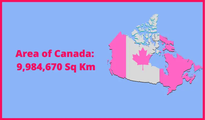 Area of Canada compared to the Philippines