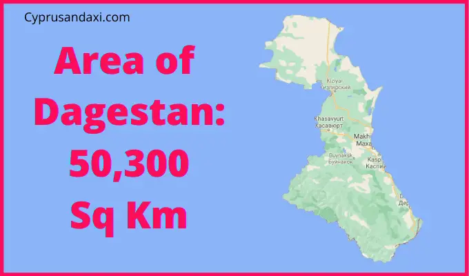 Area of Dagestan compared to Scotland