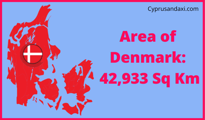 Area of Denmark compared to Malta