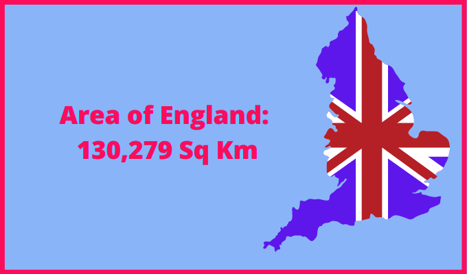 Area of England compared to Louisiana