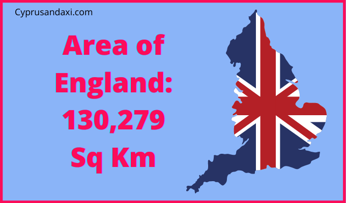 Area of England compared to Oregon