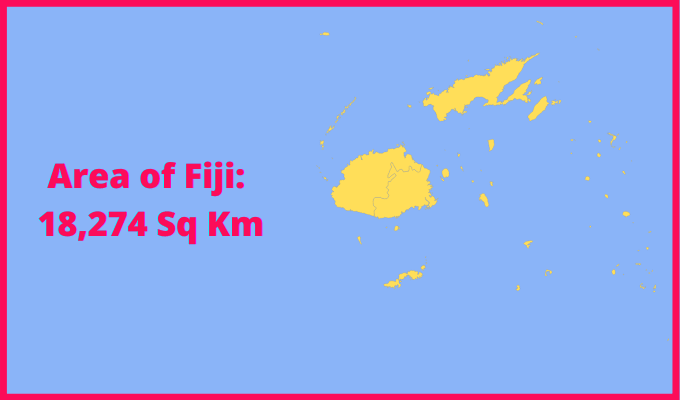 Area of Fiji compared to England