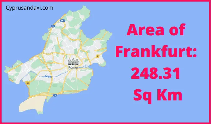 Area of Frankfurt compared to Malta