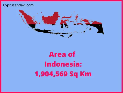 Area of Indonesia compared to the UK