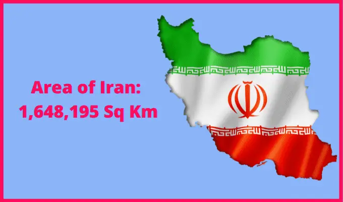 Area of Iran compared to the UK