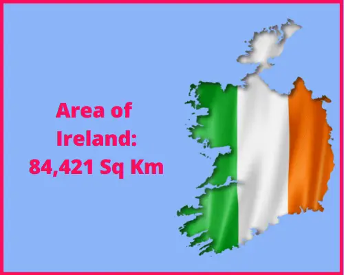 Area of Ireland compared to Malta