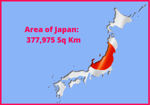 Area of Japan compared to England
