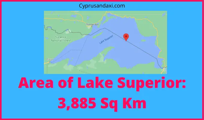 Area of Lake Superior compared to Scotland