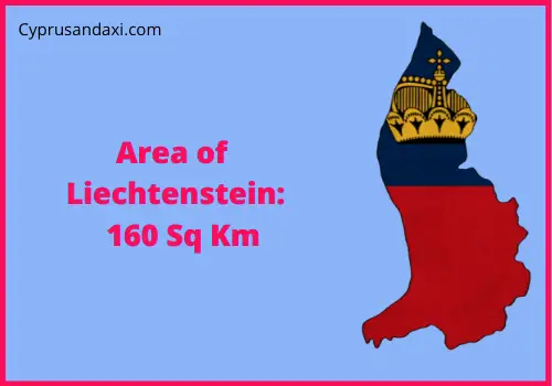 Area of Liechtenstein compared to the UK