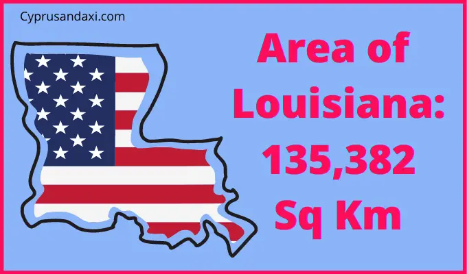 Area of Louisiana compared to England