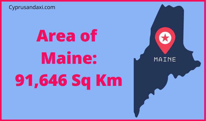 Area of Maine compared to Scotland