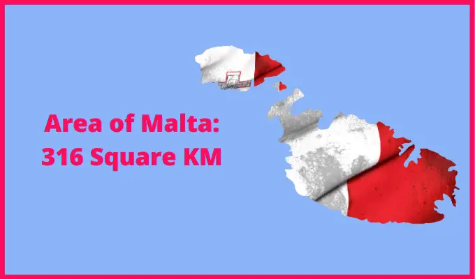 Area of Malta compared to Russia