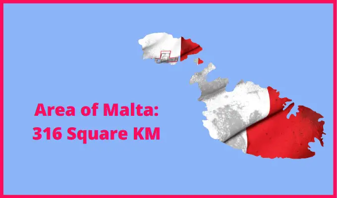 Area of Malta compared to the Isle of Man