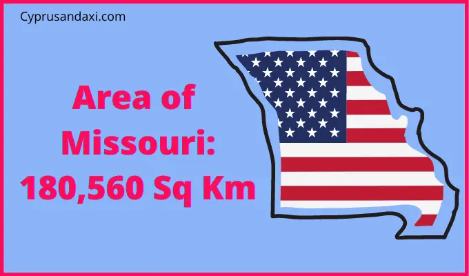 Area of Missouri compared to England
